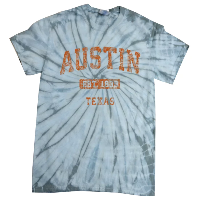 Austin Texas Tx Vintage Athletic Tie-Dye T-Shirt