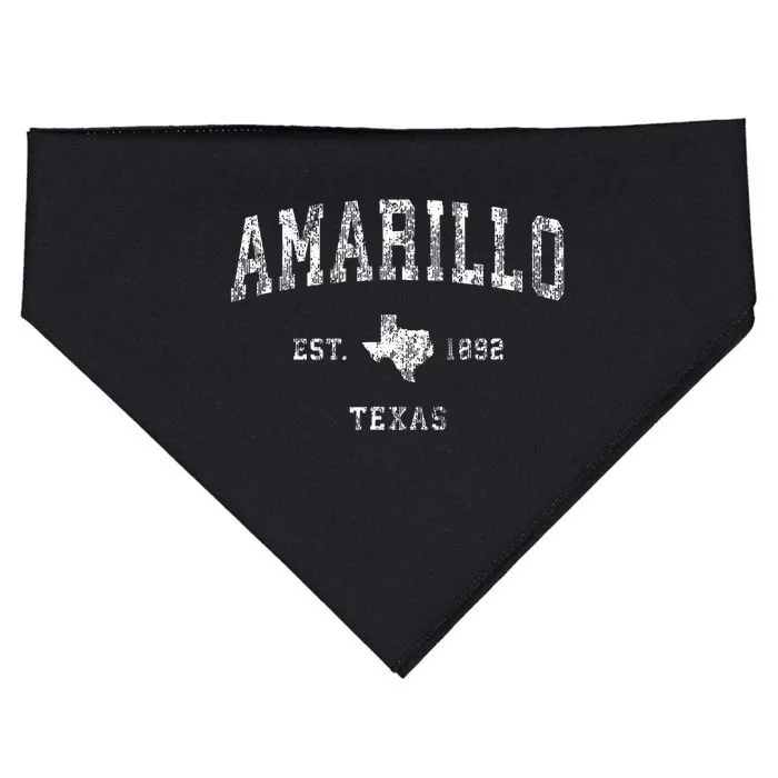 Amarillo Texas Tx Vintage Athletic Sports Design USA-Made Doggie Bandana