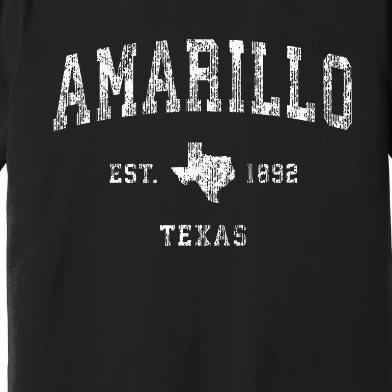 Amarillo Texas Tx Vintage Athletic Sports Design Premium T-Shirt