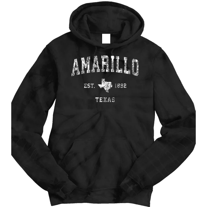 Amarillo Texas Tx Vintage Athletic Sports Design Tie Dye Hoodie