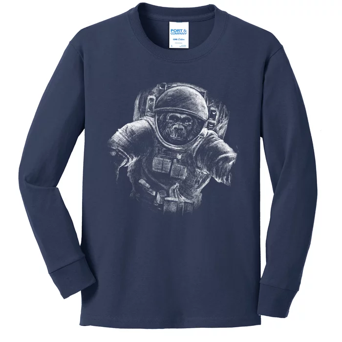 Ape To The Moon Kids Long Sleeve Shirt