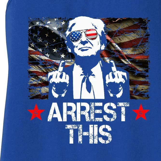 Arrest This Trump Fingers Pro Trump 2024 Women's Racerback Tank