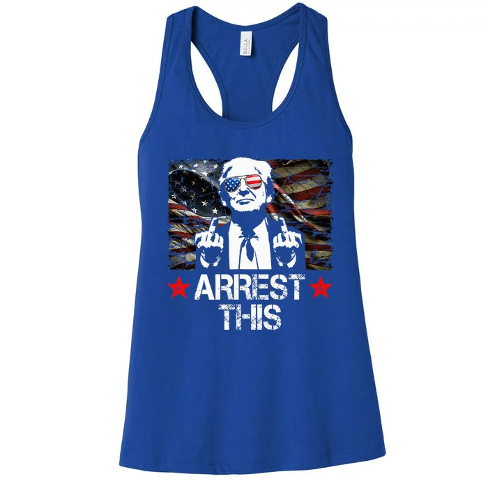 Arrest This Trump Fingers Pro Trump 2024 Women's Racerback Tank