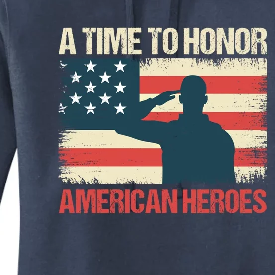 A Time To Honor American Hereos Memorial Day Cute Gift Women's Pullover Hoodie