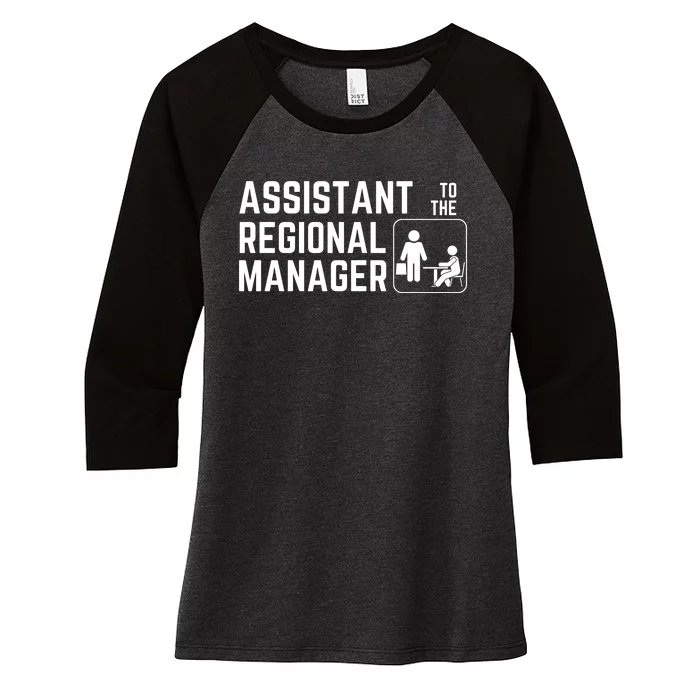 Assistant To The Regional Manager Women's Tri-Blend 3/4-Sleeve Raglan Shirt