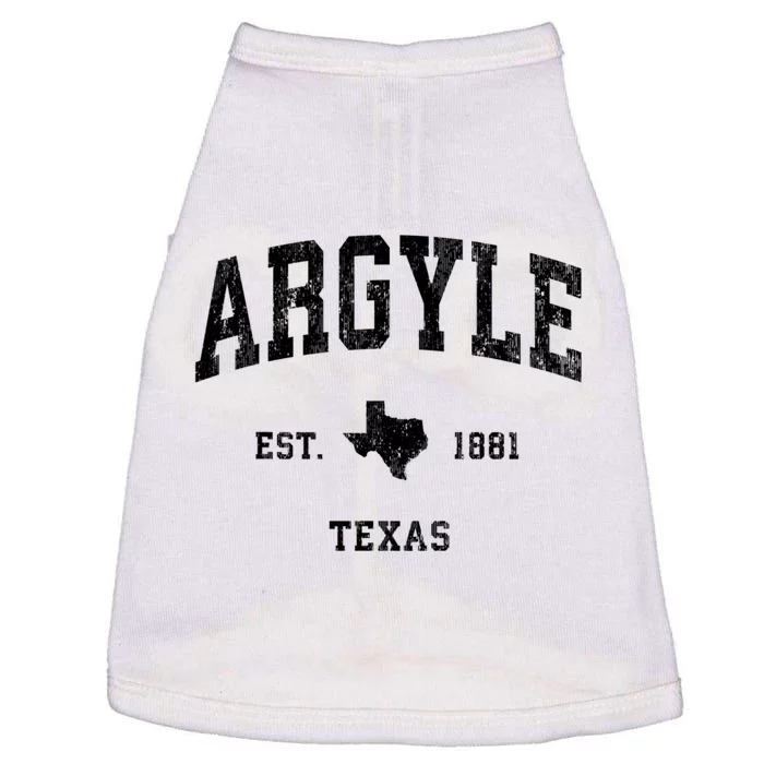 Argyle Texas Tx Vintage Athletic Sports Doggie Tank