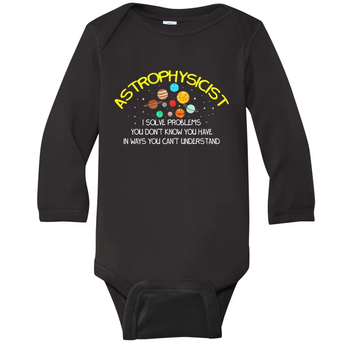 Astrophysicist Telescope Telescope Astronomer Stars Galaxy Baby Long Sleeve Bodysuit