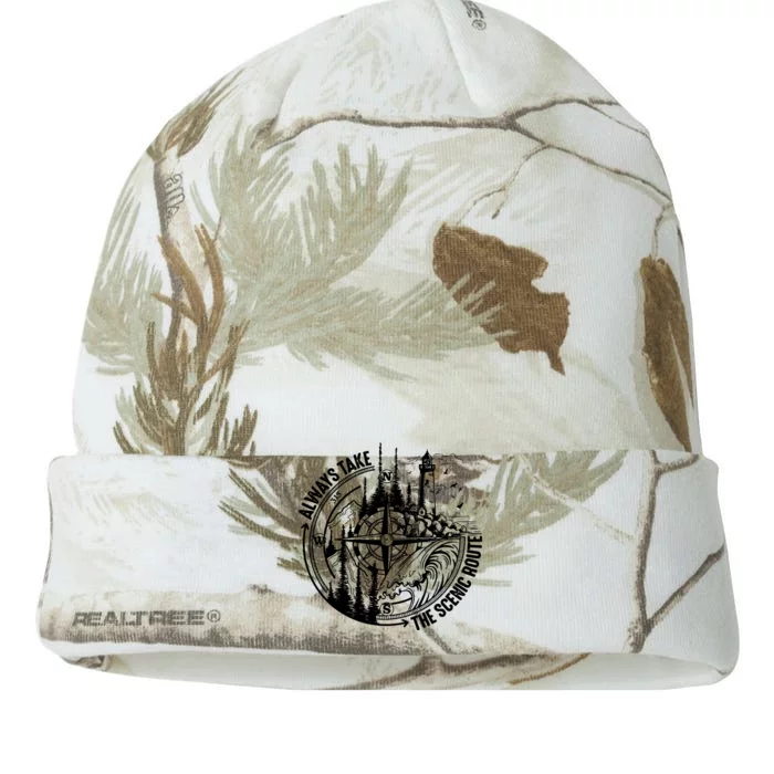 Always Take The Scenic Route Camping Kati - 12in Camo Beanie