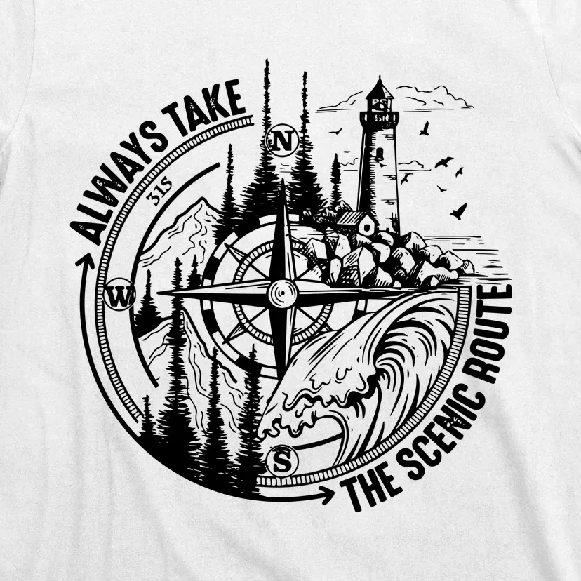 Always Take The Scenic Route Camping T-Shirt