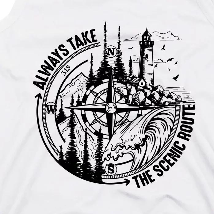 Always Take The Scenic Route Camping Tank Top