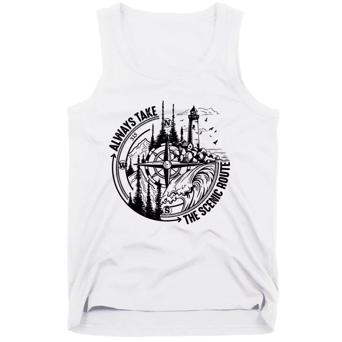 Always Take The Scenic Route Camping Tank Top