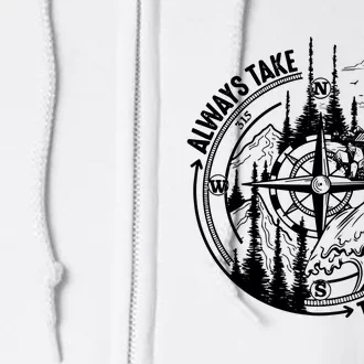 Always Take The Scenic Route Camping Full Zip Hoodie