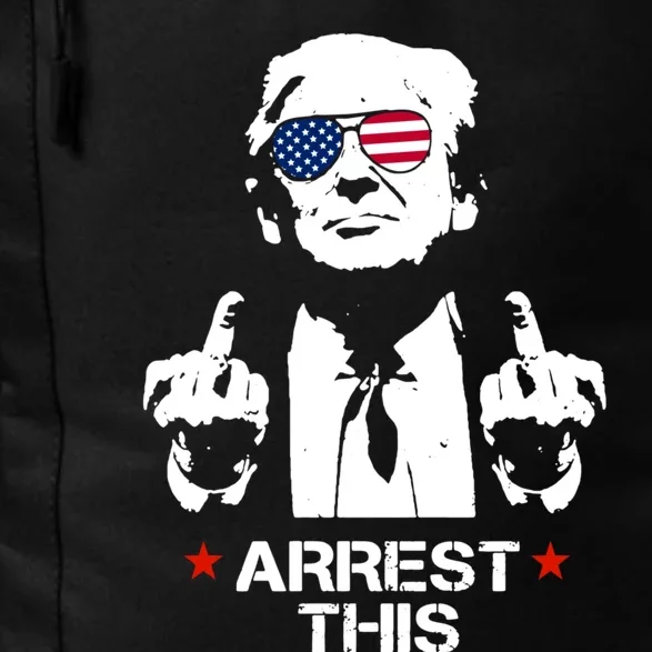 Arrest This Trump Fingers Pro Trump 2024 Trump Arrest This Daily Commute Backpack