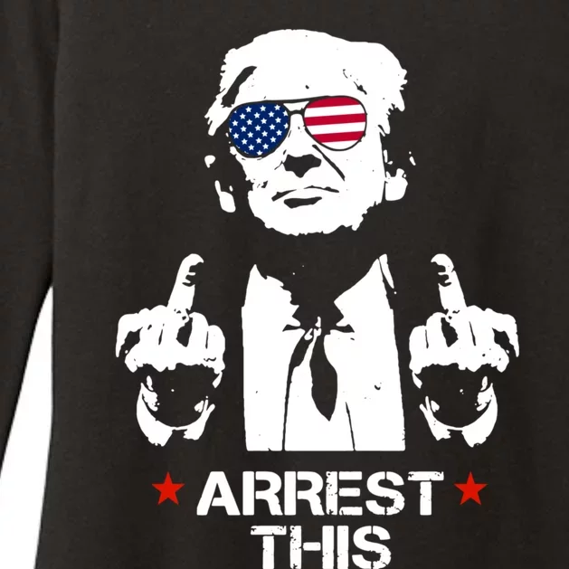 Arrest This Trump Fingers Pro Trump 2024 Trump Arrest This Womens CVC Long Sleeve Shirt