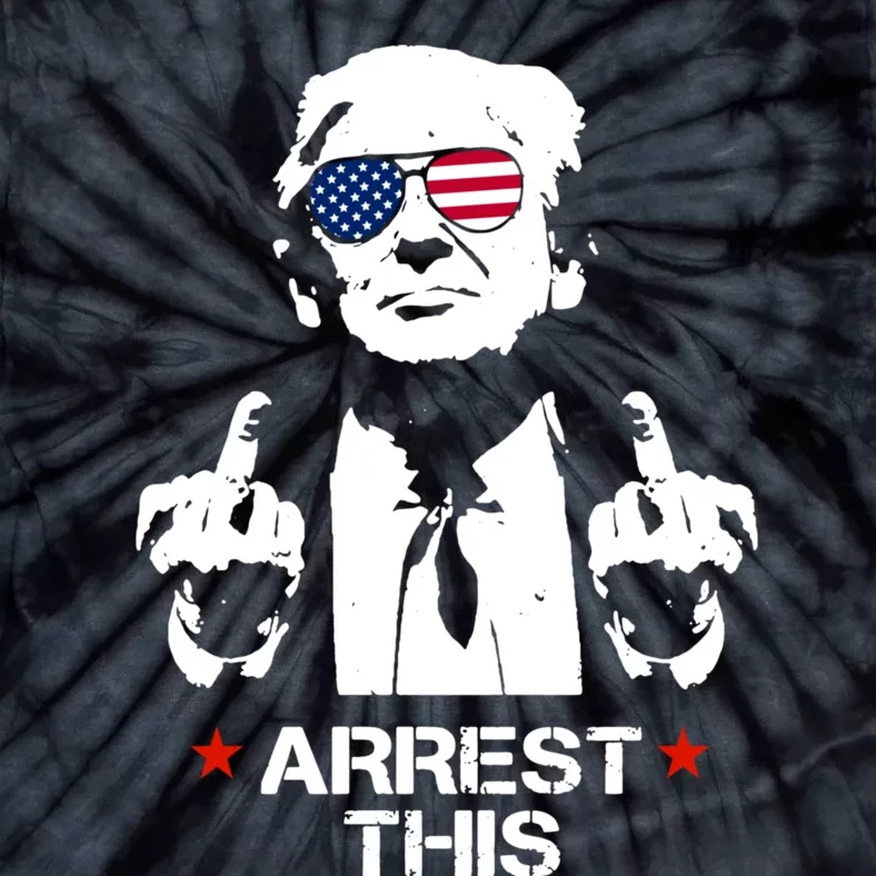 Arrest This Trump Fingers Pro Trump 2024 Trump Arrest This Tie-Dye T-Shirt