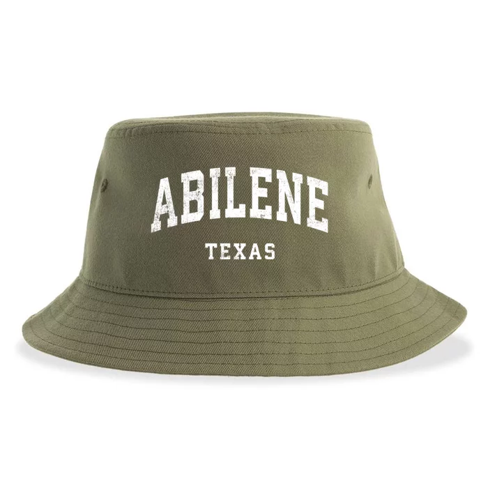 Abilene Texas Tx Vintage Athletic Sports Design Sustainable Bucket Hat