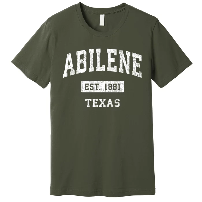 Abilene Texas Tx Vintage Sports Established Design Premium T-Shirt