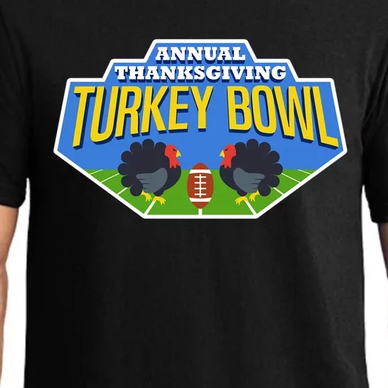 Annual Thanksgiving Turkey Bowl Football Game Team Gift Pajama Set