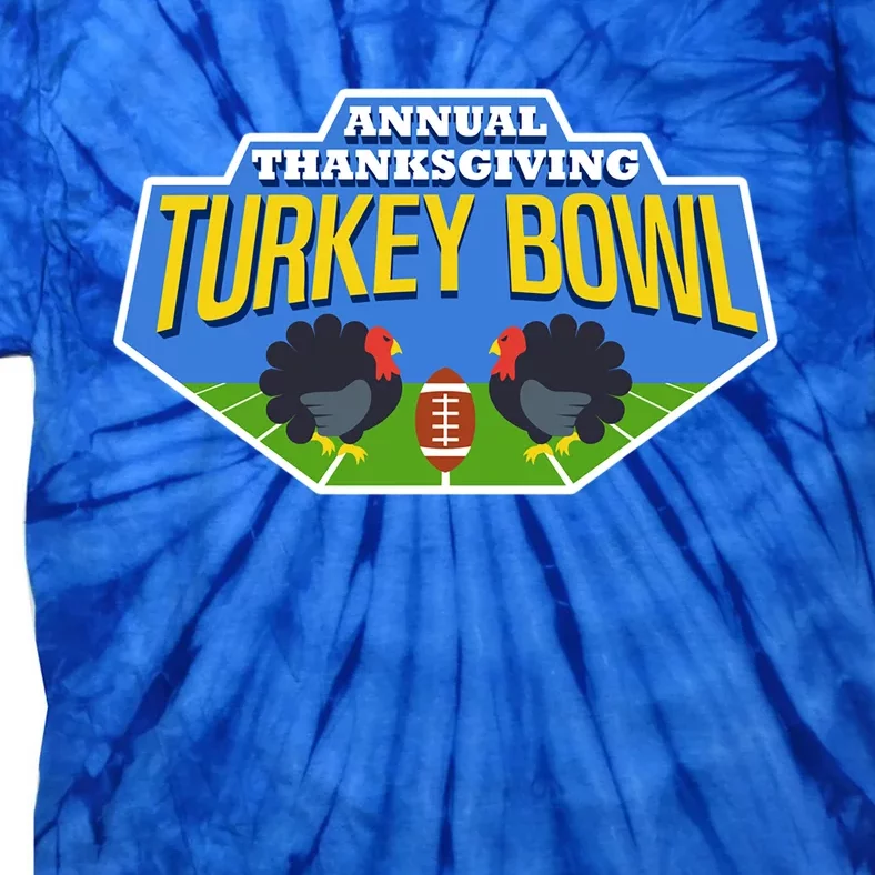 Annual Thanksgiving Turkey Bowl Football Game Team Gift Tie-Dye T-Shirt