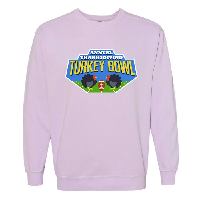 Annual Thanksgiving Turkey Bowl Football Game Team Gift Garment-Dyed Sweatshirt