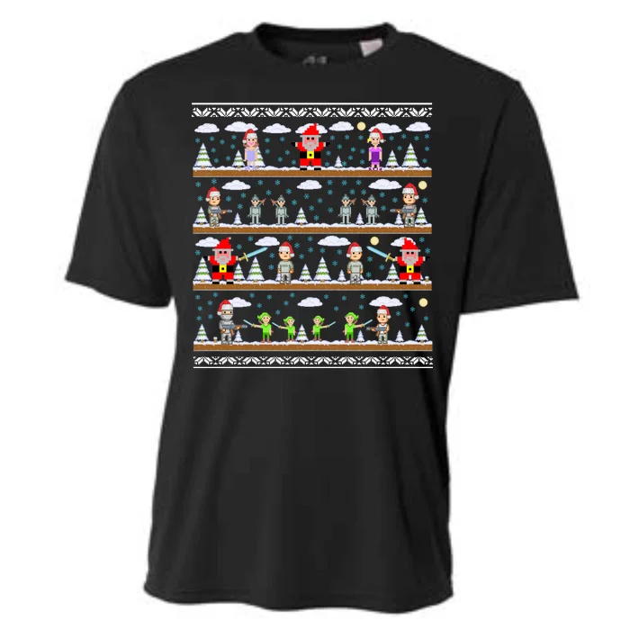 Attack of Christmas Gamer Ugly Christmas Sweater Cooling Performance Crew T-Shirt