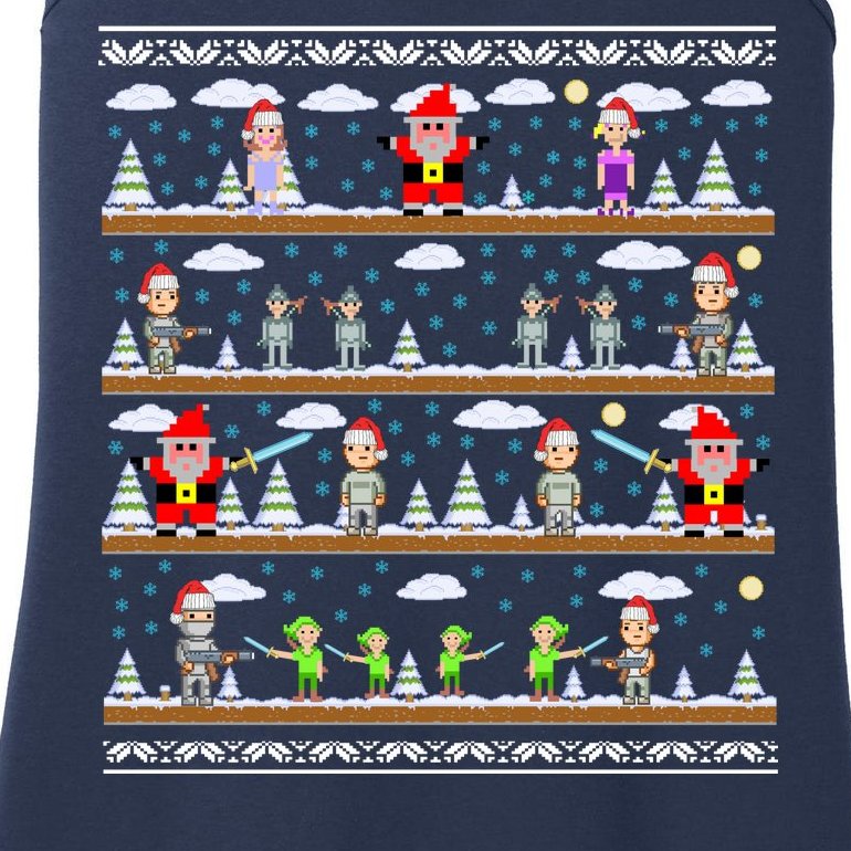 Attack of Christmas Gamer Ugly Christmas Sweater Ladies Essential Tank