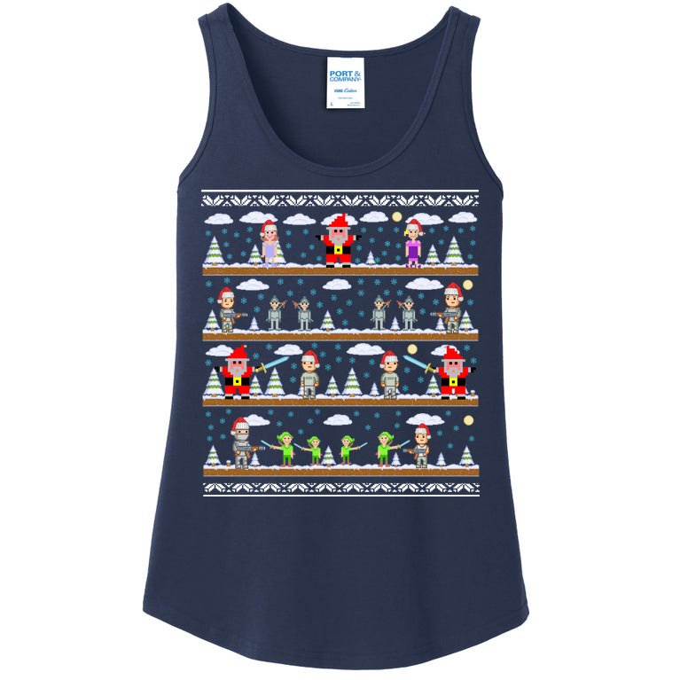 Attack of Christmas Gamer Ugly Christmas Sweater Ladies Essential Tank