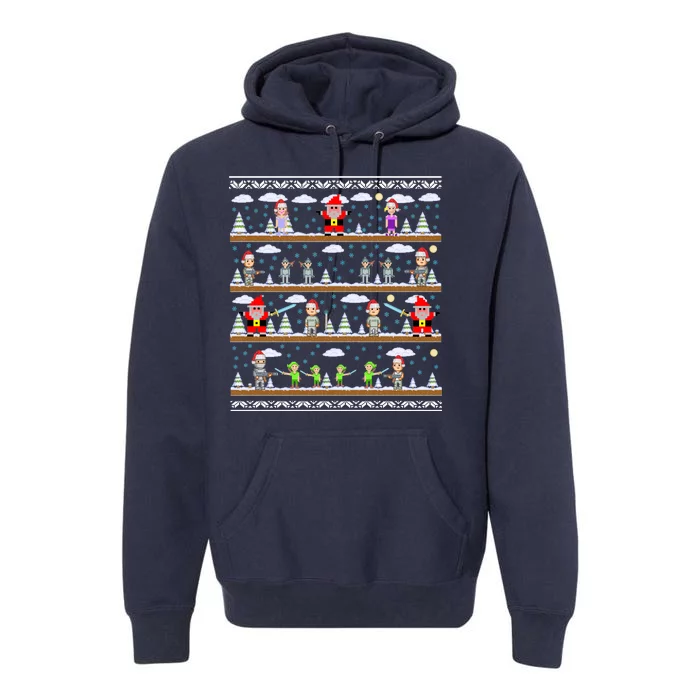 Attack of Christmas Gamer Ugly Christmas Sweater Premium Hoodie