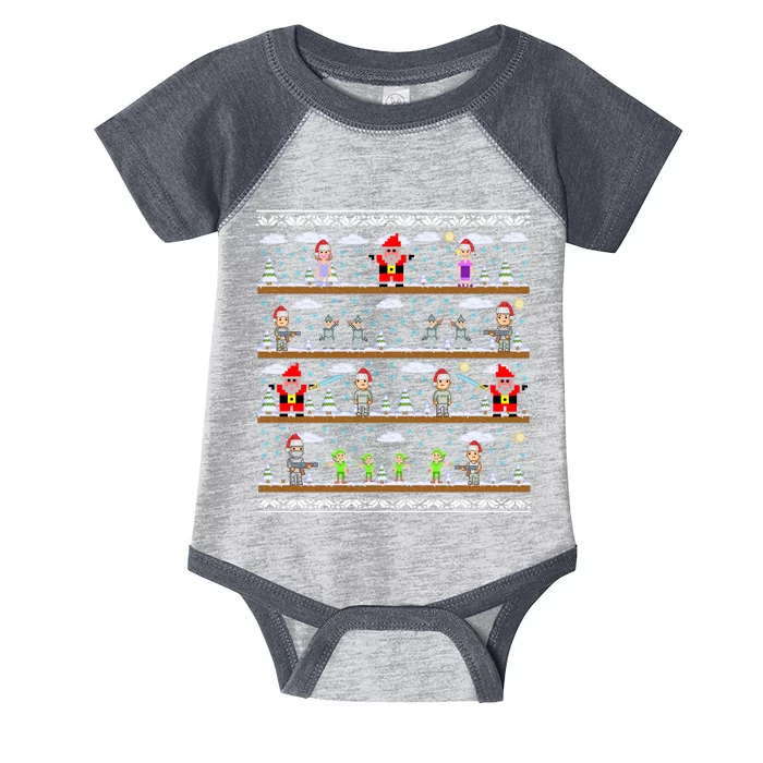 Attack of Christmas Gamer Ugly Christmas Sweater Infant Baby Jersey Bodysuit