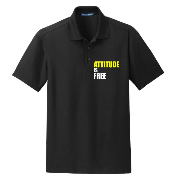 Attitude Is Free Dry Zone Grid Performance Polo