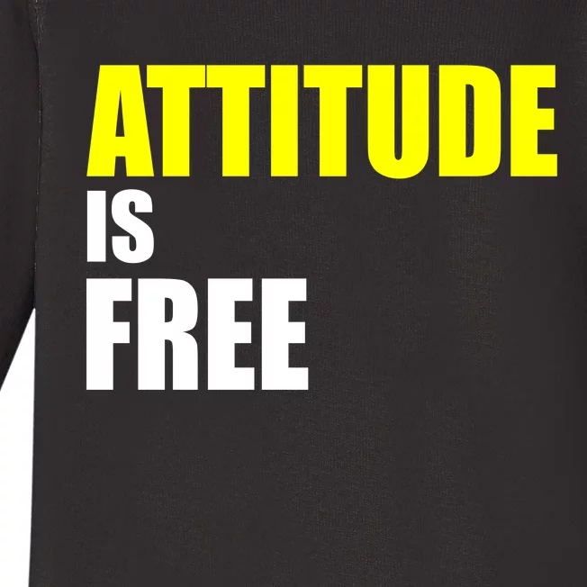 Attitude Is Free Baby Long Sleeve Bodysuit