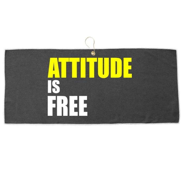 Attitude Is Free Large Microfiber Waffle Golf Towel