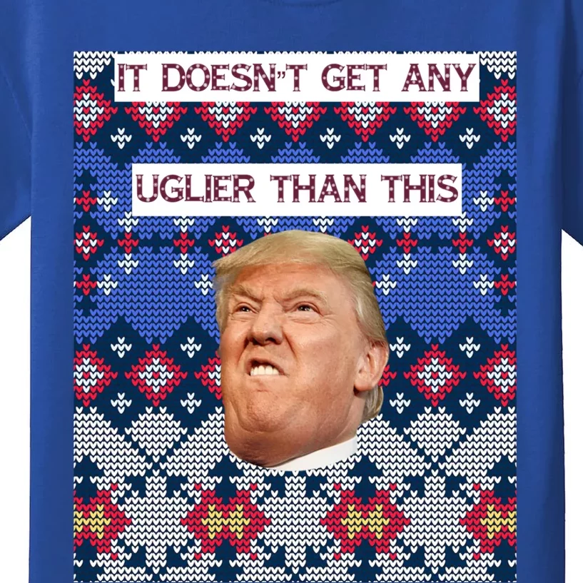 Anti Trump Ugly Christmas Gift: Doesn't Get Any Uglier Gift Kids T-Shirt