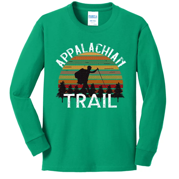 Appalachian Trail Vintage Hiking Mountains Kids Long Sleeve Shirt