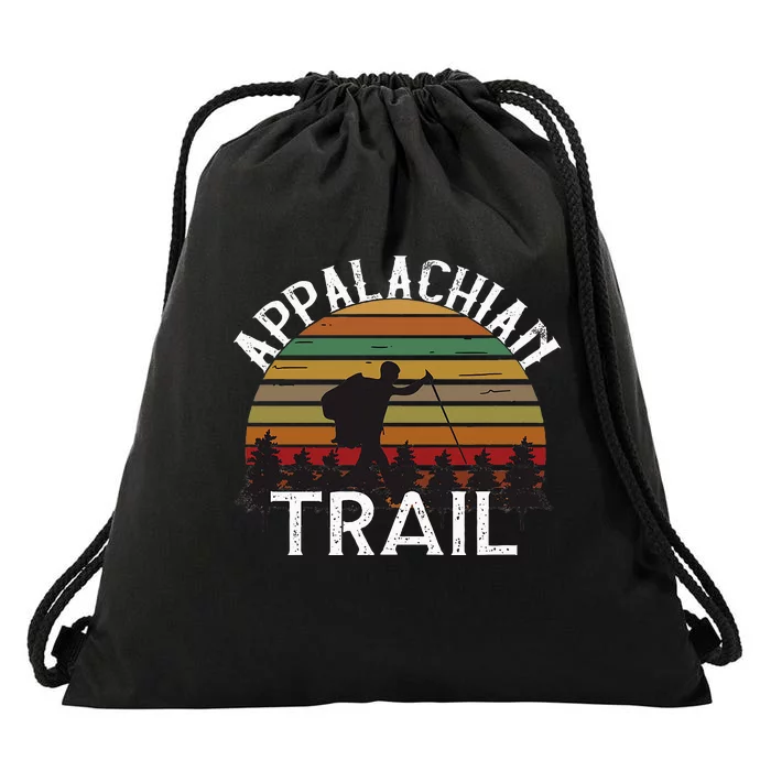 Appalachian Trail Vintage Hiking Mountains Drawstring Bag