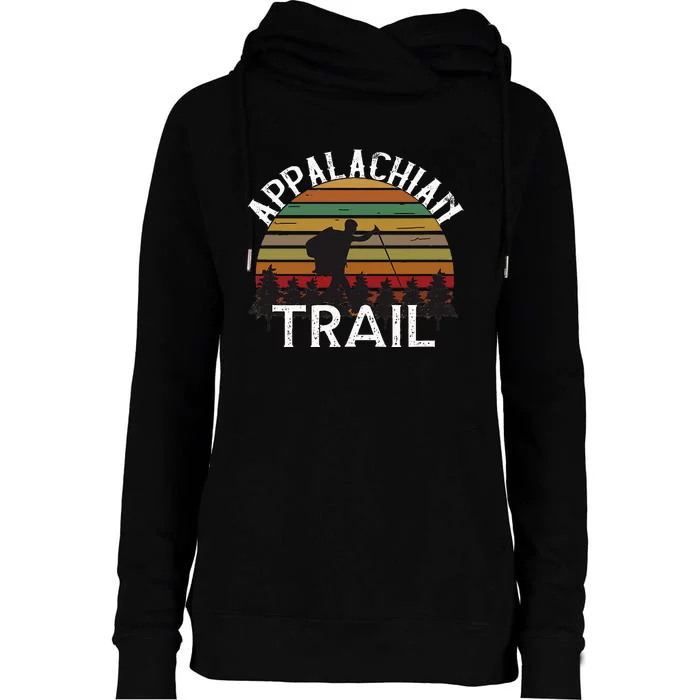 Appalachian Trail Vintage Hiking Mountains Womens Funnel Neck Pullover Hood