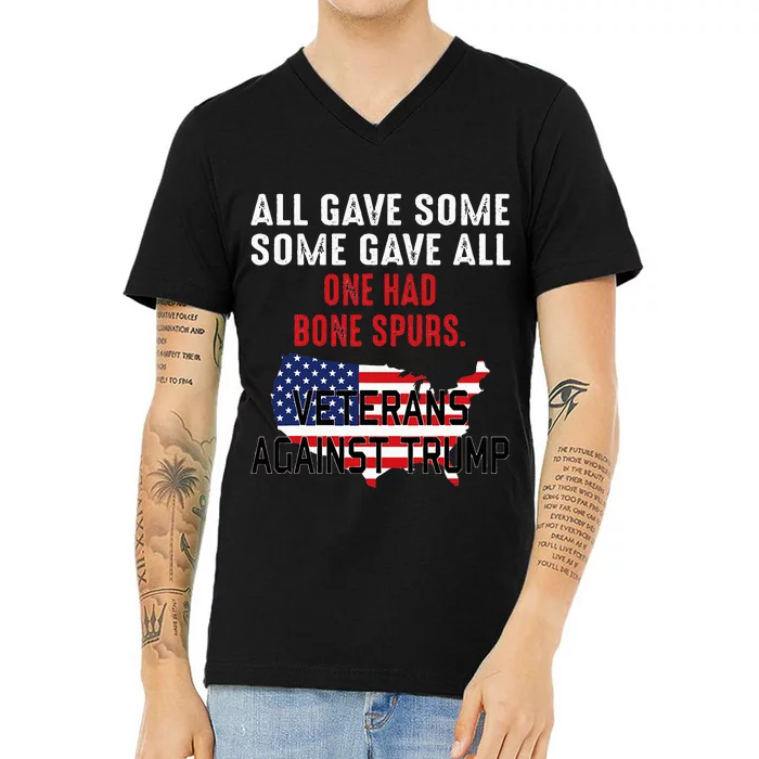 Anti Trump Veterans Against Trump Trump Sucks V-Neck T-Shirt