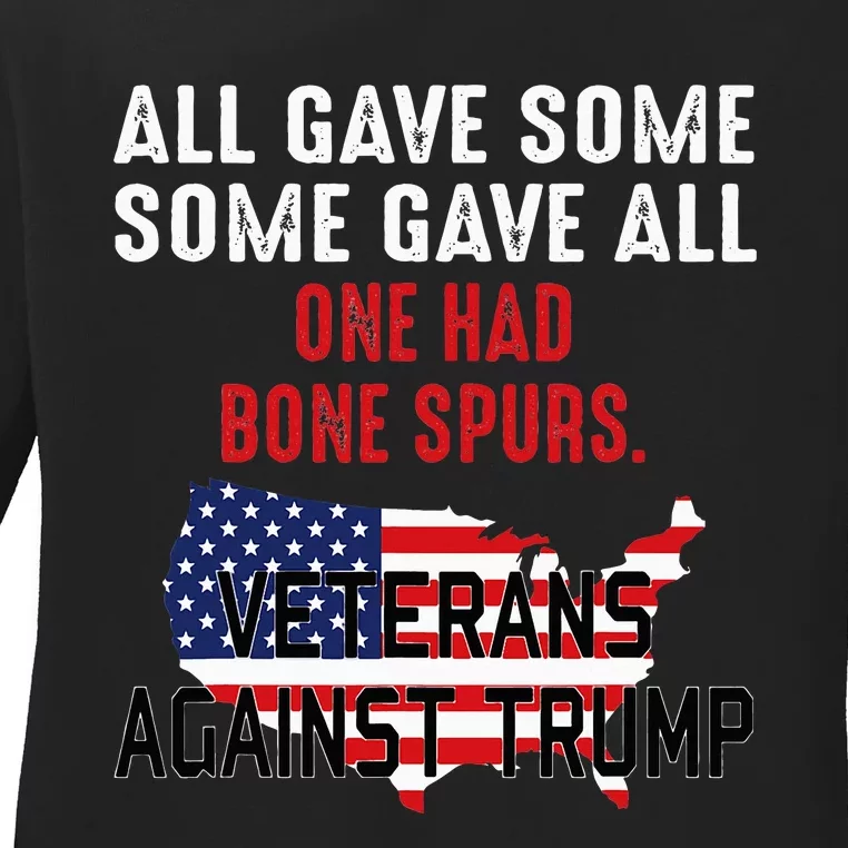 Anti Trump Veterans Against Trump Trump Sucks Ladies Long Sleeve Shirt