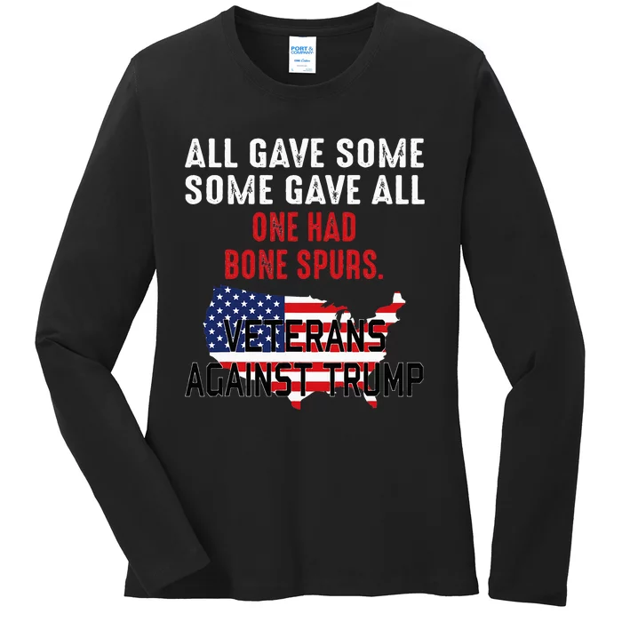 Anti Trump Veterans Against Trump Trump Sucks Ladies Long Sleeve Shirt