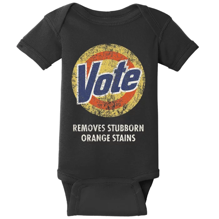 Anti Trump Vote Detergent Funny Vintage Baby Bodysuit