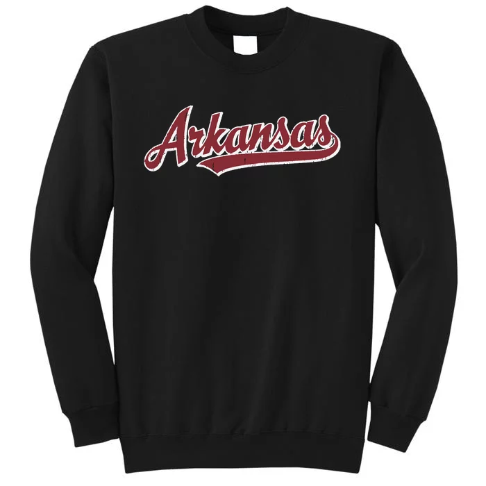 Arkansas T Vintage Sports Design Retro Script Sweatshirt