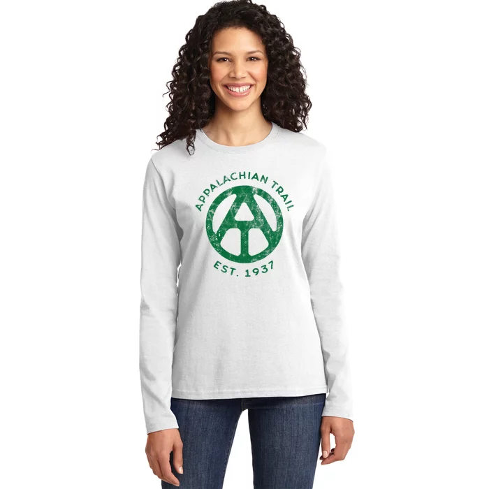 Appalachian Trail Vintage At Appalachian Trail Hiker Ladies Long Sleeve Shirt