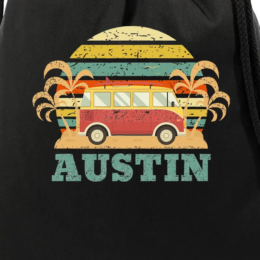 Austin Texas Vintage Drawstring Bag