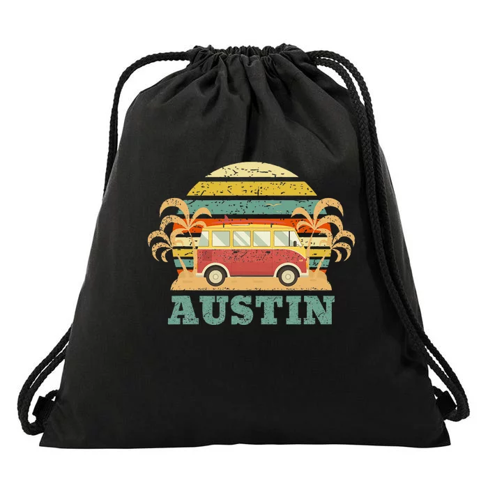 Austin Texas Vintage Drawstring Bag