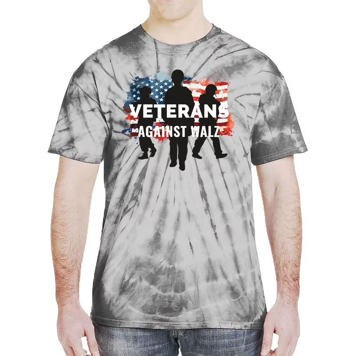 Anti Tim Walz Stolen Valor Veterans Against Walz Tie-Dye T-Shirt