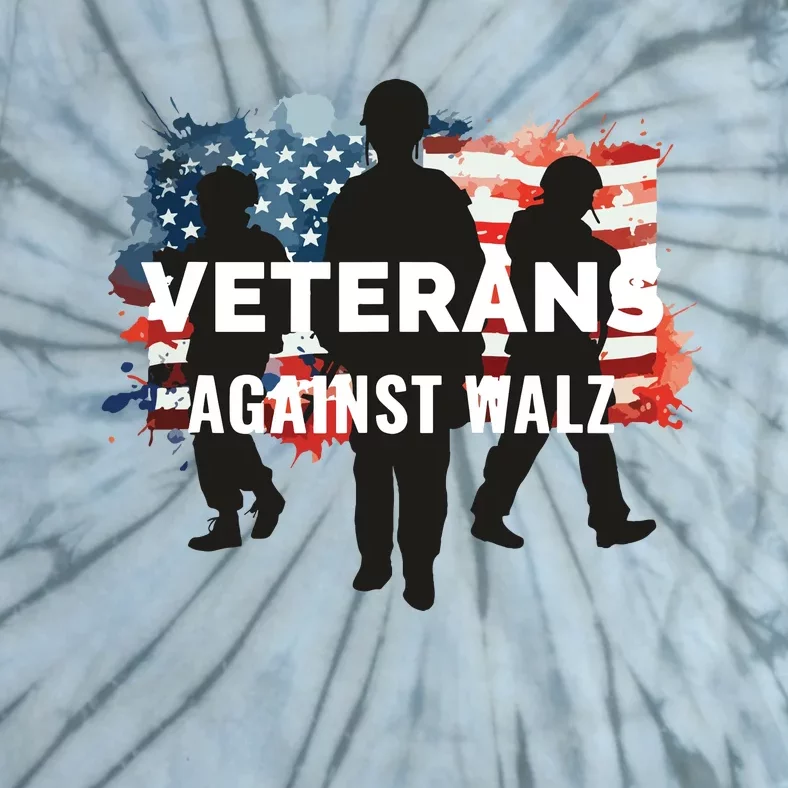 Anti Tim Walz Stolen Valor Veterans Against Walz Tie-Dye T-Shirt