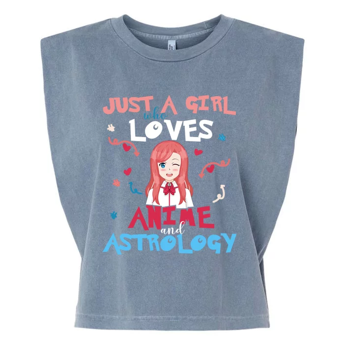 Anime Teen Who Loves Astrology Gift Garment-Dyed Women's Muscle Tee