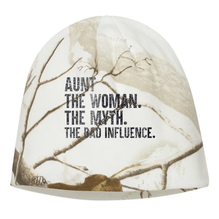 Aunt The Women The Myth The Bad Influence Funny Kati - Camo Knit Beanie