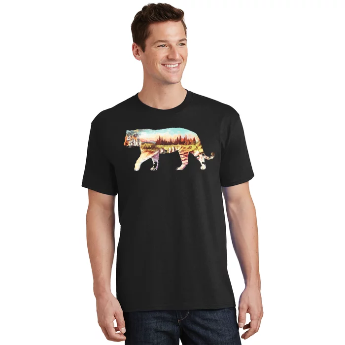 Adventurous Tiger Wilderness Graphic T-Shirt