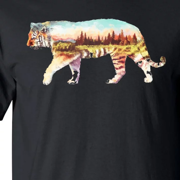 Adventurous Tiger Wilderness Graphic Tall T-Shirt